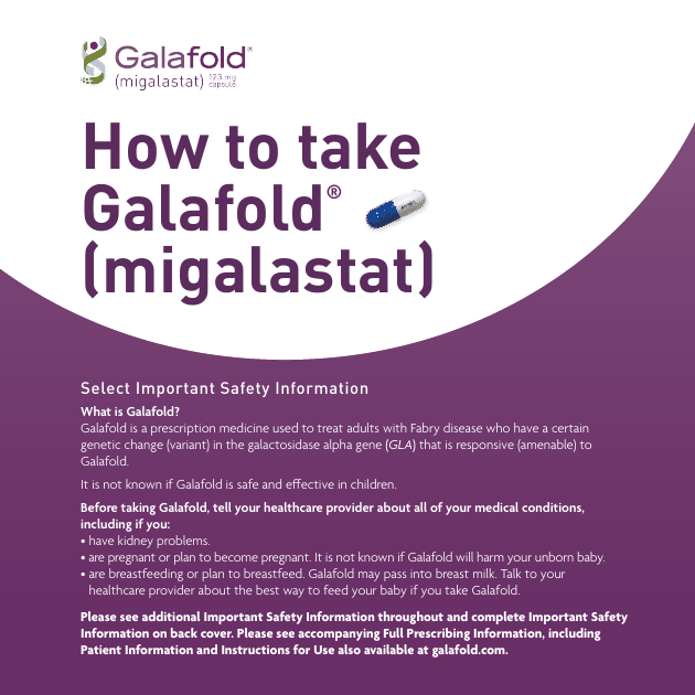 Galafold How-to-Take Brochure